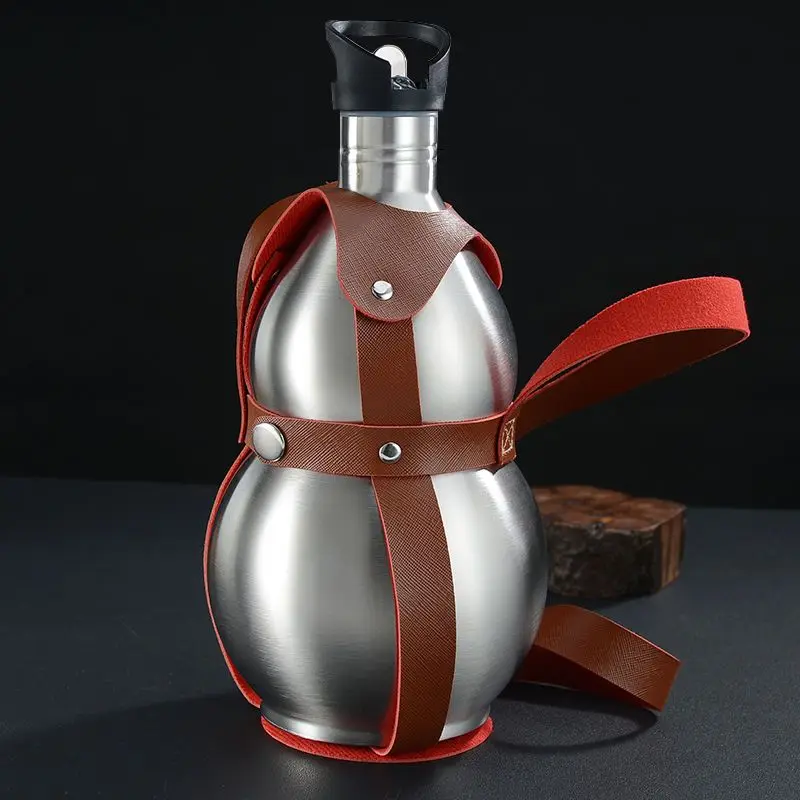 Camping Cooking And Drinking - Stainless Steel Gourd Shaped Sports Bottles
