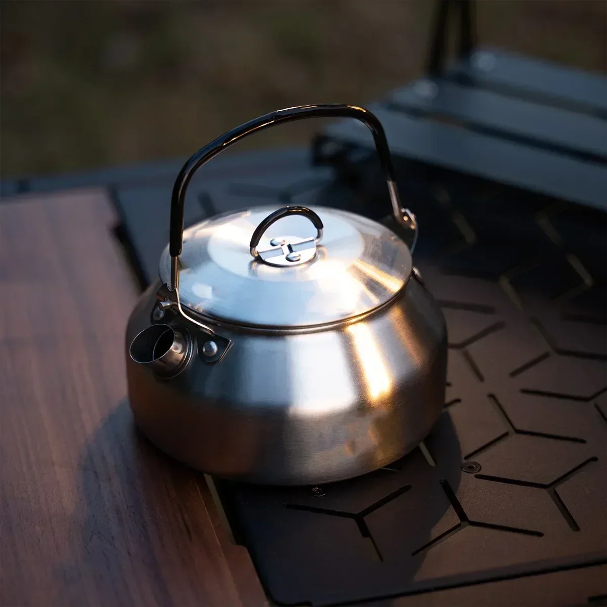 Camping Cooking Kettle - Stainless Steel Kettle 0.8L Portable Ultra