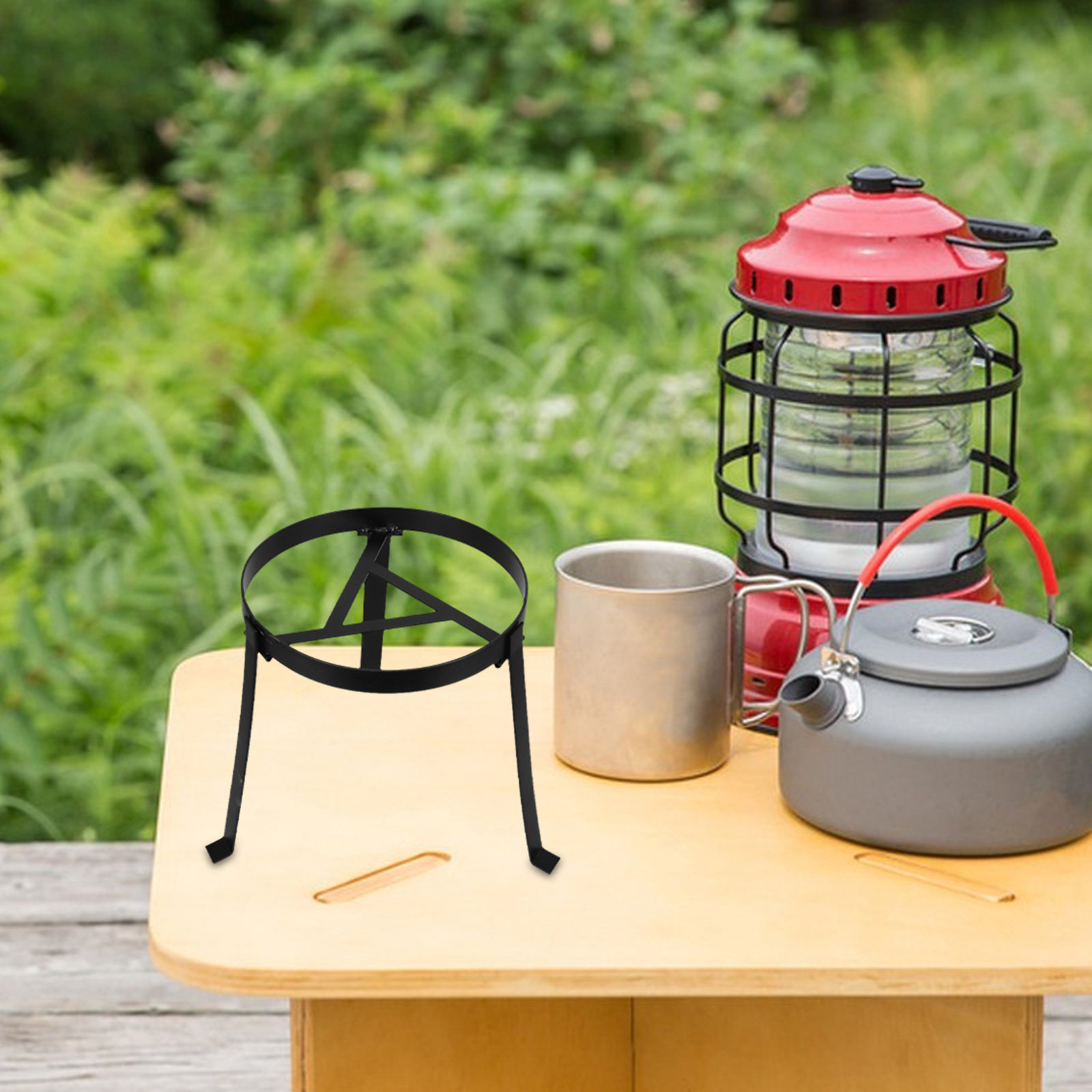 Camping Cooking Over Fire - Campfire Cooking Stand Portable Folding Campfire