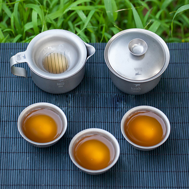 Camping Cooking Kettle - Keith Titanium Kung Fu Tea Set