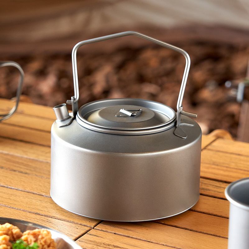 Camping Cooking Kettle - Camping Water Cooking Kettle Titanium Kettle