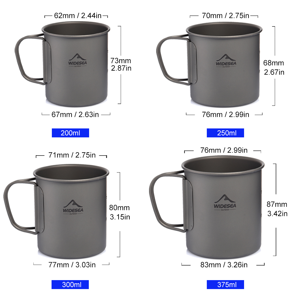 Widesea Camping Mug Titanium C - огляд і ціна Camping Cooking And Dining Set