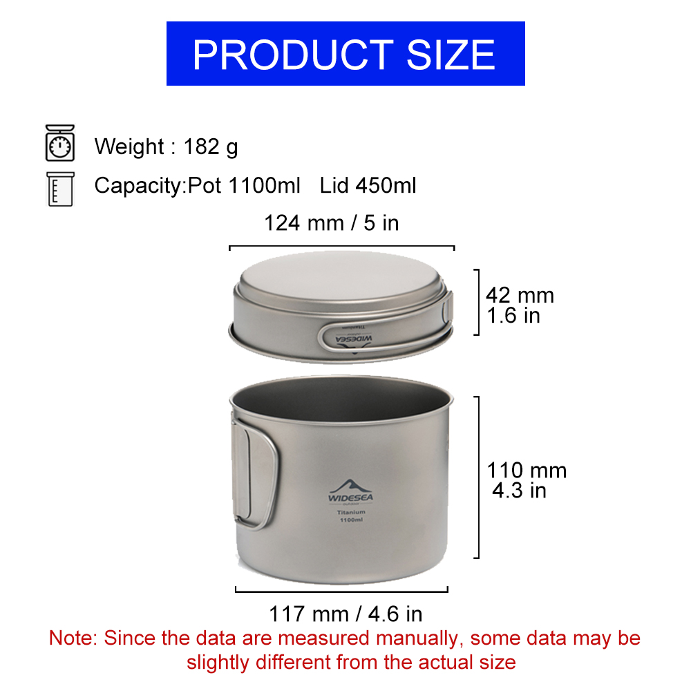 Widesea Ultralight Titanium Ca - огляд і ціна Camping Cooking Set Stainless Steel