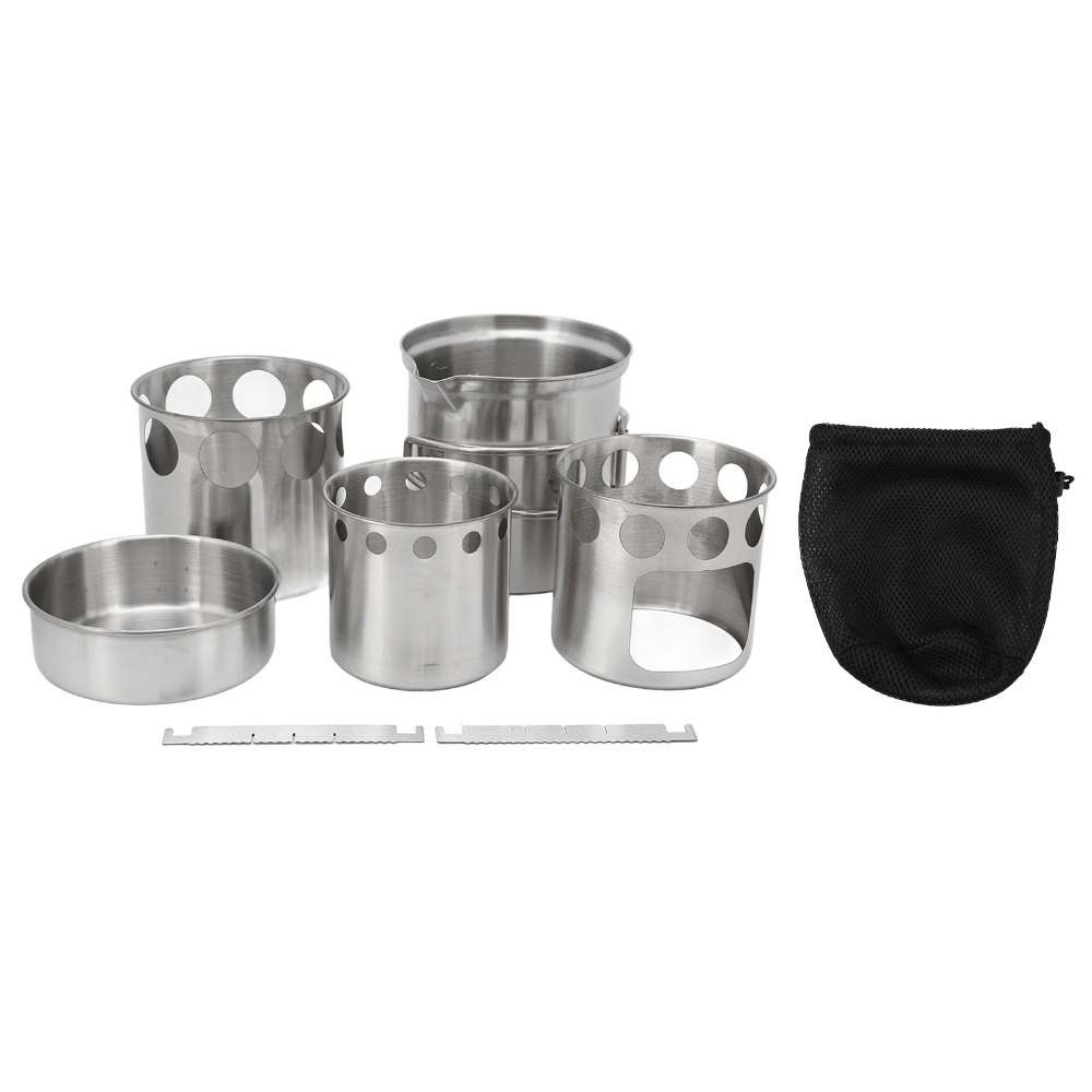 Durable Stainless Steel Campin - огляд і ціна Camping Cooking Set Stainless Steel