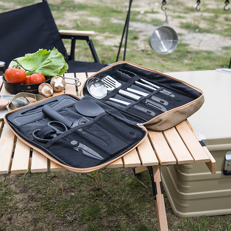 8pcs Camping Kitchen Cookware  - огляд і ціна Camping Cooking Set Stainless Steel