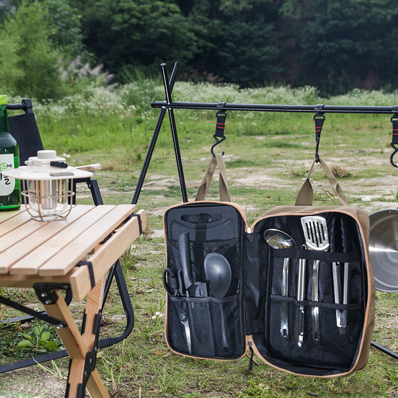 8pcs Camping Kitchen Cookware  - огляд і ціна Camping Cooking Set Stainless Steel