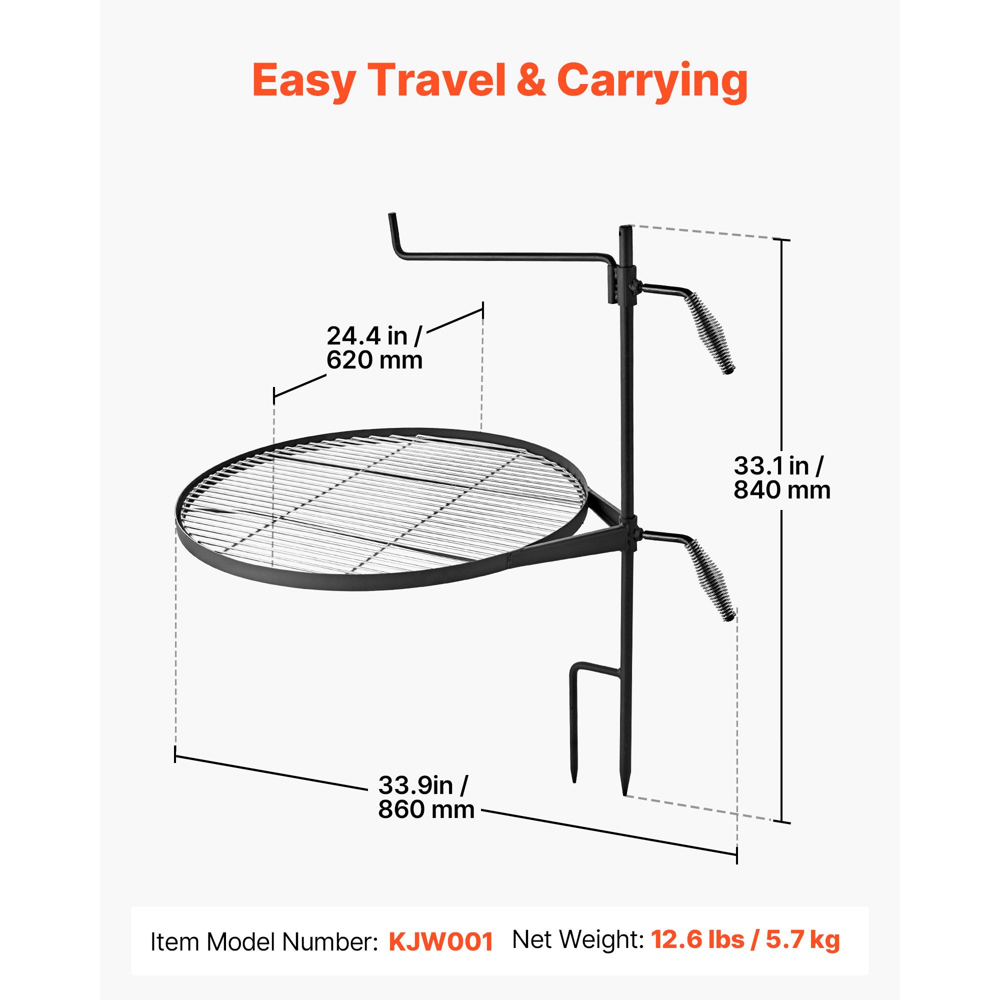 Heavy Duty Swivel Campfire Gri - огляд і ціна Camping Cooking Over Fire