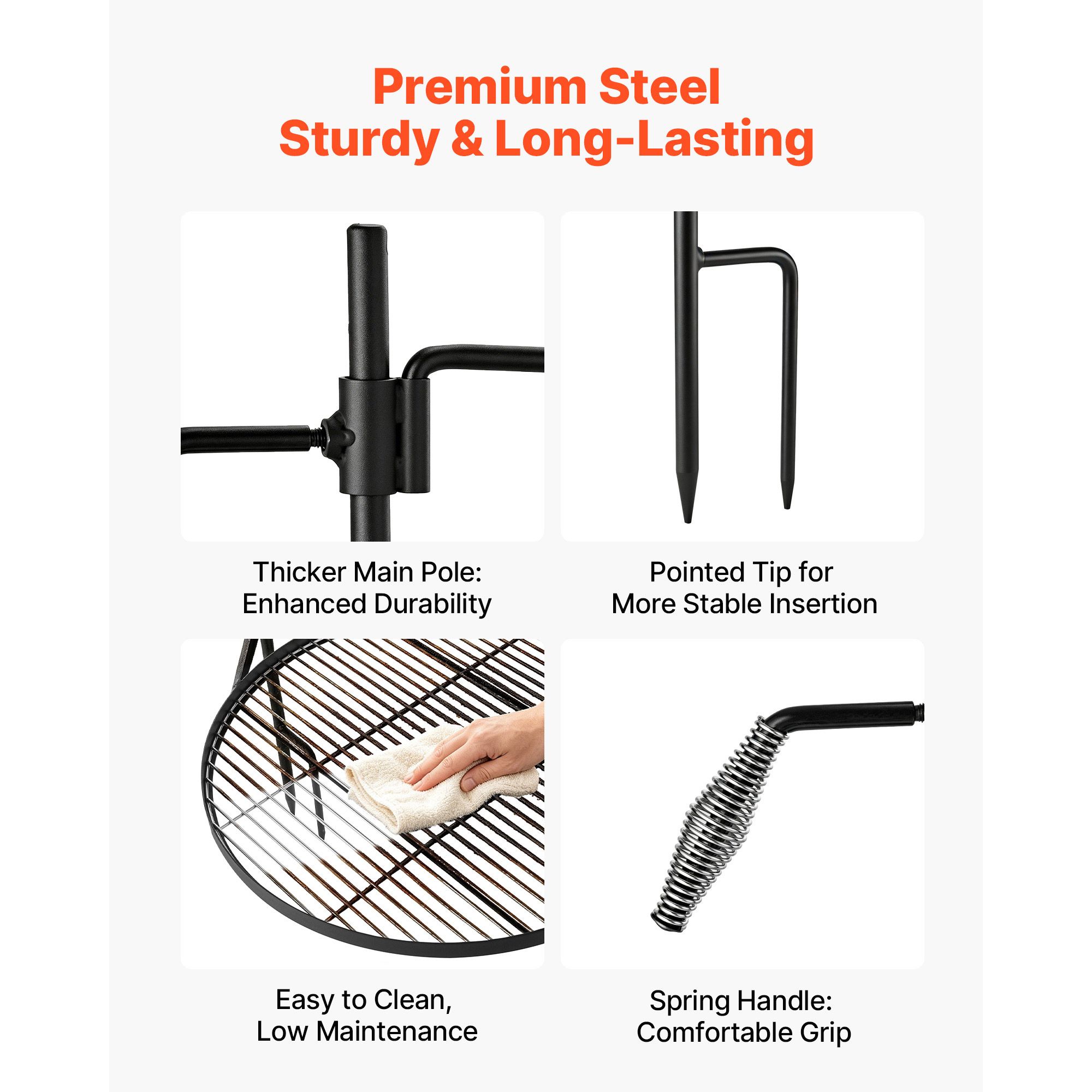 Heavy Duty Swivel Campfire Gri - огляд і ціна Camping Cooking Over Fire