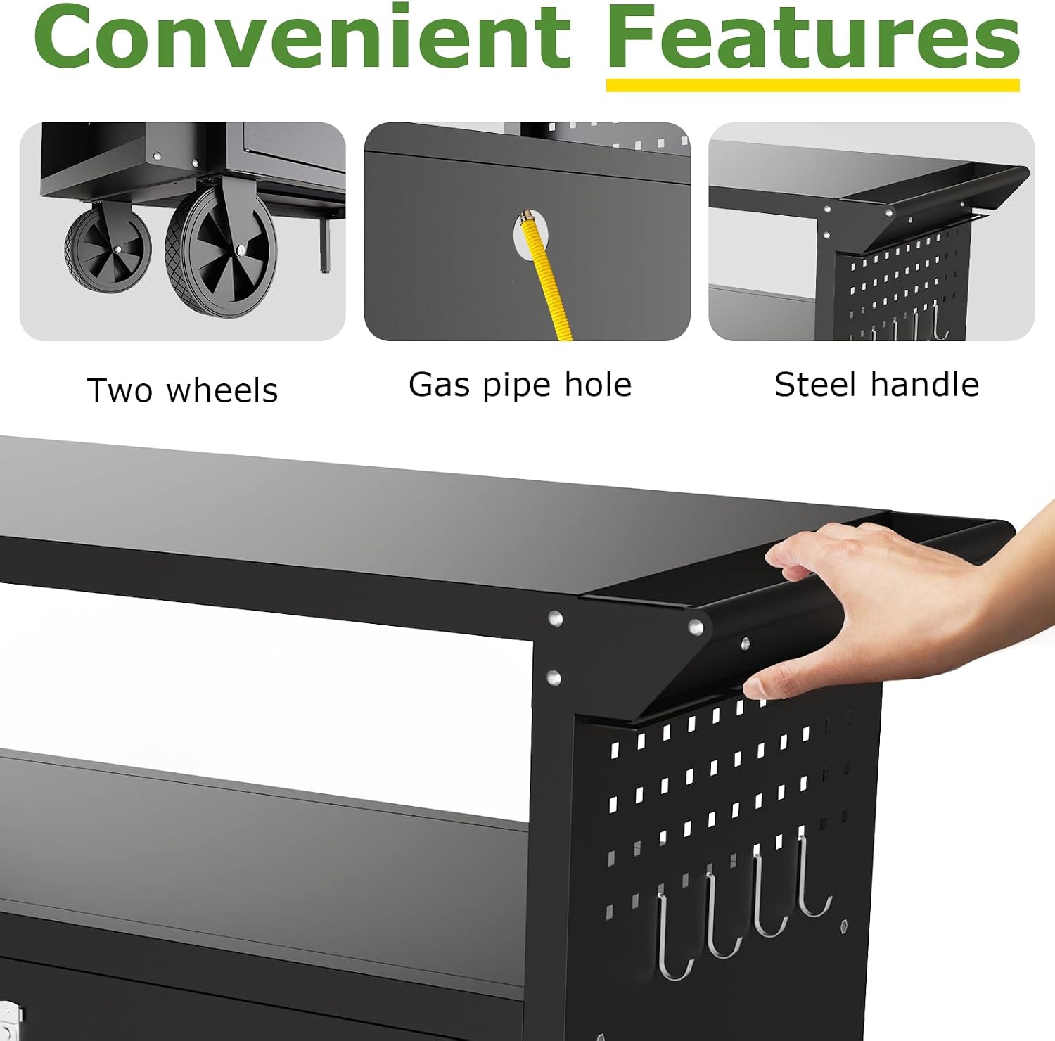 Outdoor Grill Cart Table With  - огляд і ціна Camping Cooking Food