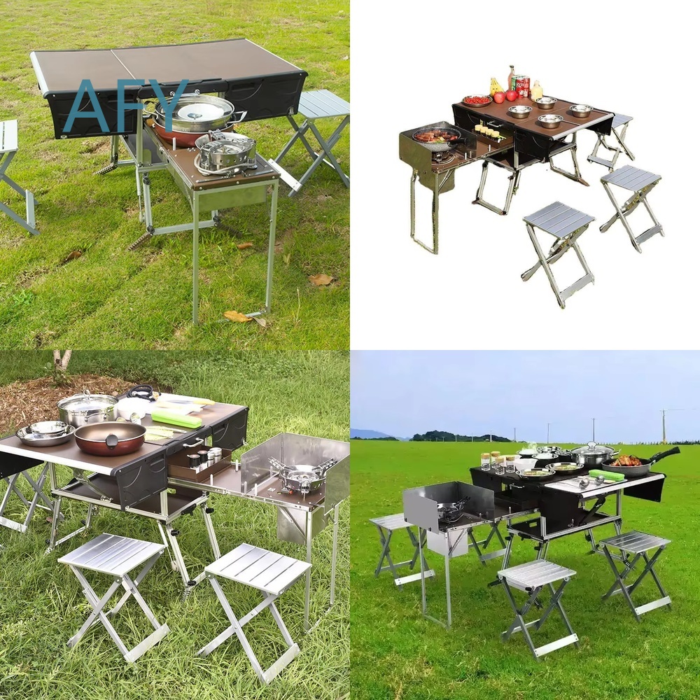 Portable Folding Food Trailer  - огляд і ціна Camping Cooking And Dining Set