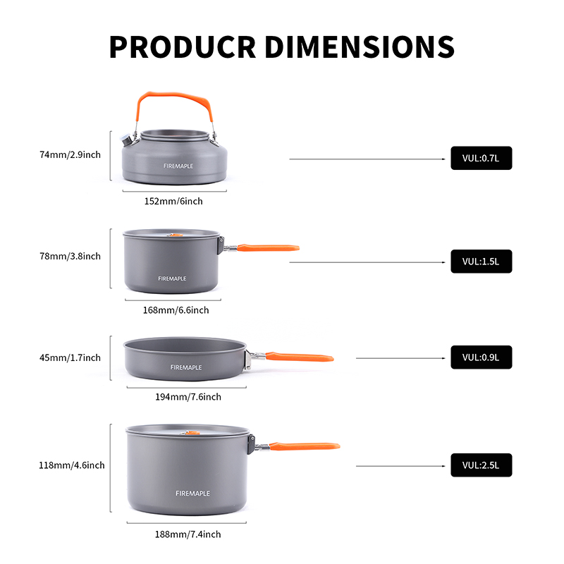 Fire Maple 4-5 Person Cookware - огляд і ціна Camping Cooking Set 2 Person