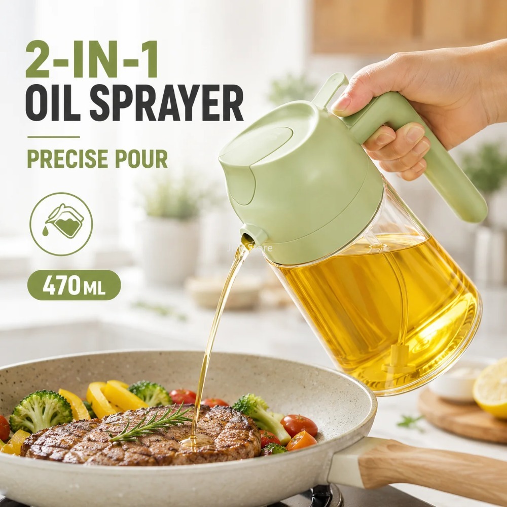 2 in 1 Olive Oil Sprayer Dispe - огляд і ціна Camping Cooking