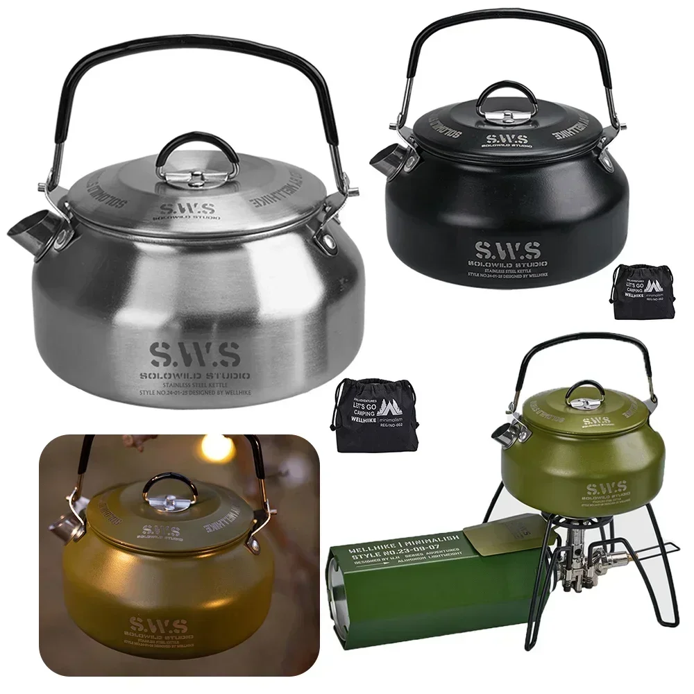 Stainless Steel Kettle 0.8L Po - огляд і ціна Camping Cooking Kettle