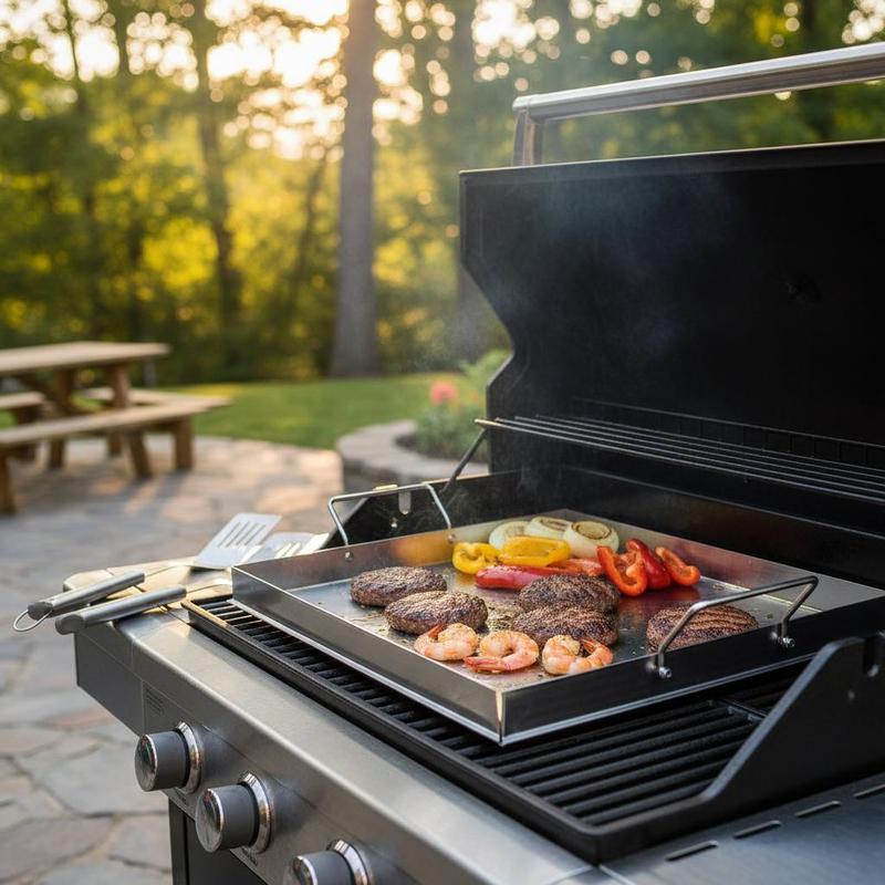 Universal Flat Top Griddle 18x - огляд і ціна Camping Cooking Set Stainless Steel