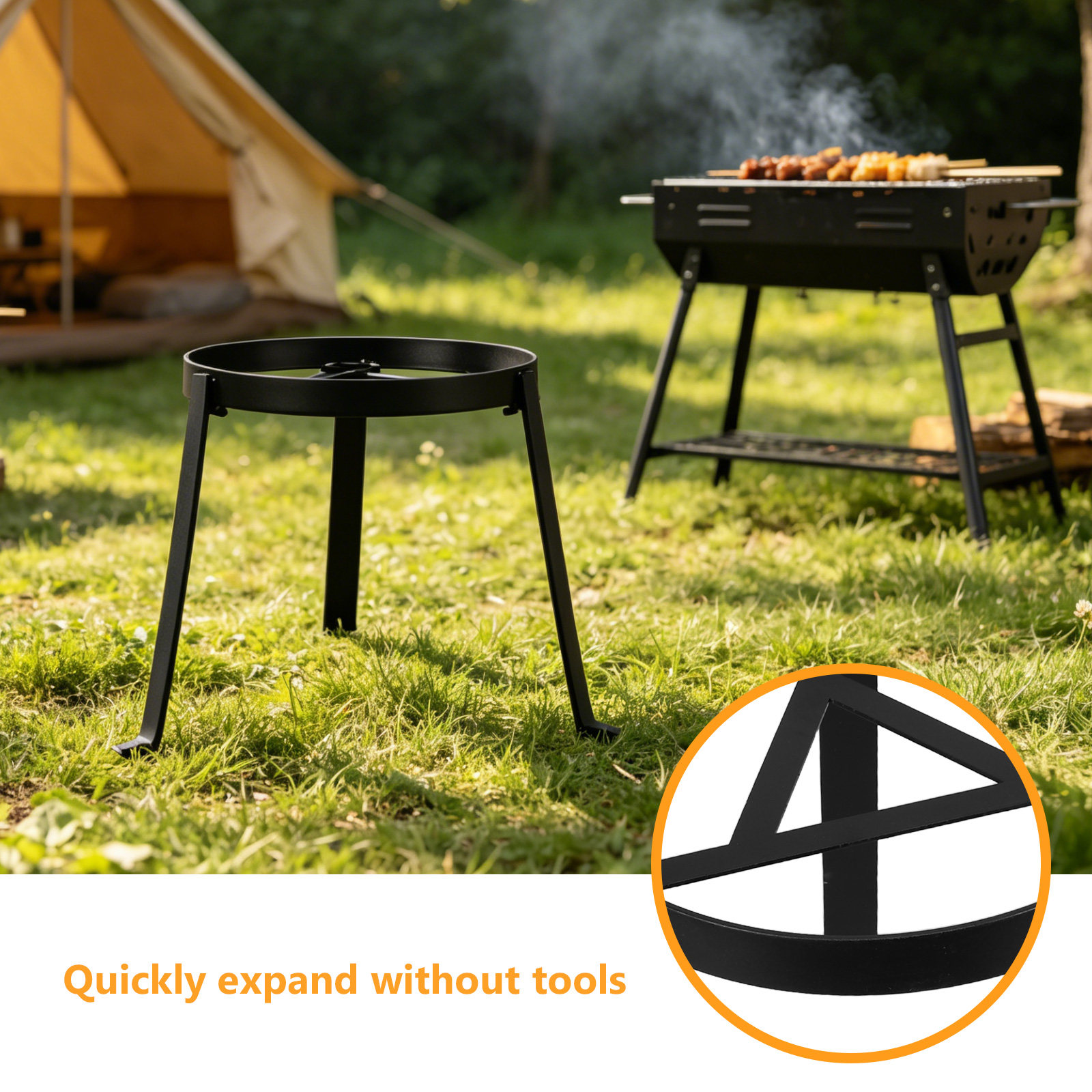 Campfire Cooking Stand Portabl - огляд і ціна Camping Cooking Over Fire