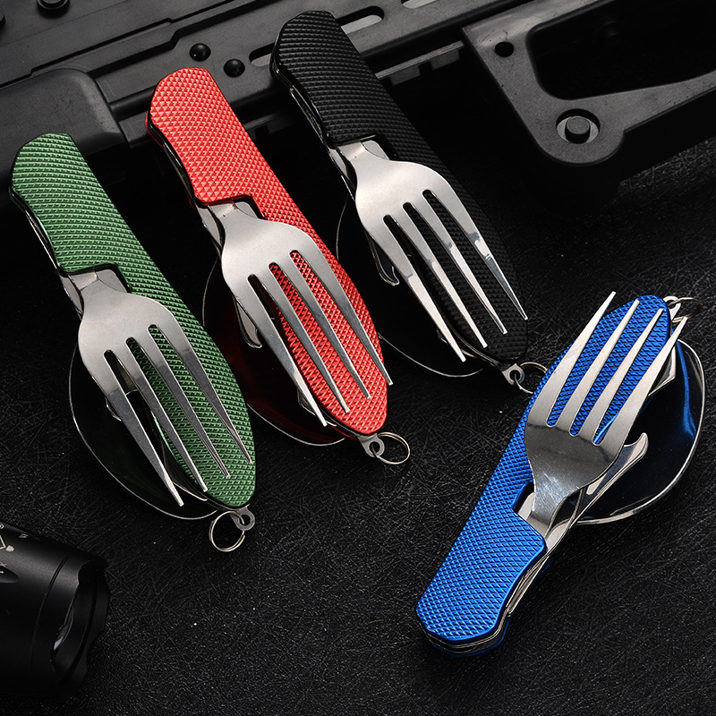 4 in1 Foldable Camping Utensil - огляд і ціна Camping Cooking Set Stainless Steel