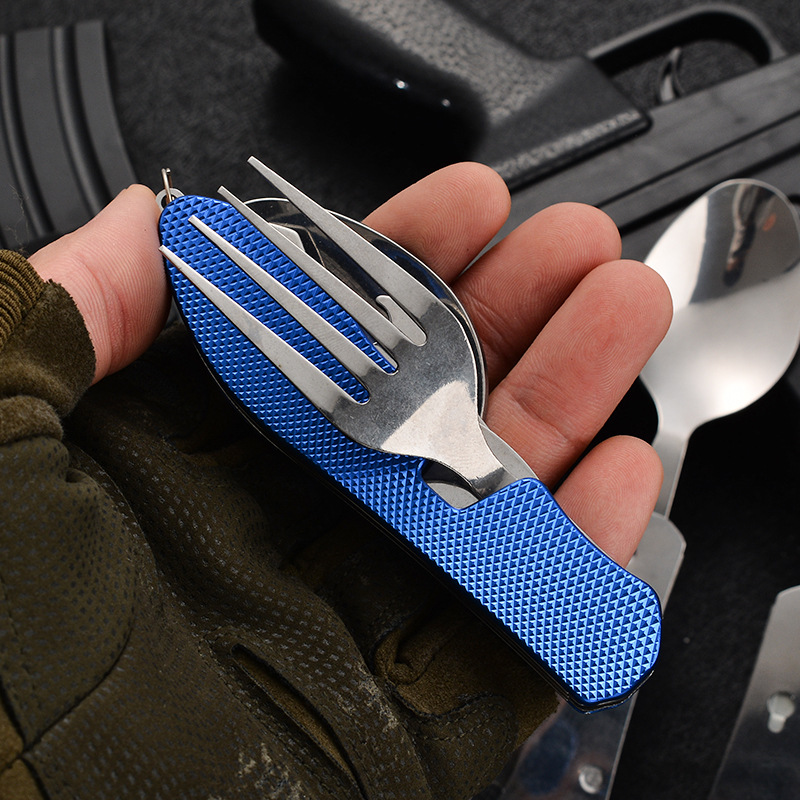 4 in1 Foldable Camping Utensil - огляд і ціна Camping Cooking Set Stainless Steel