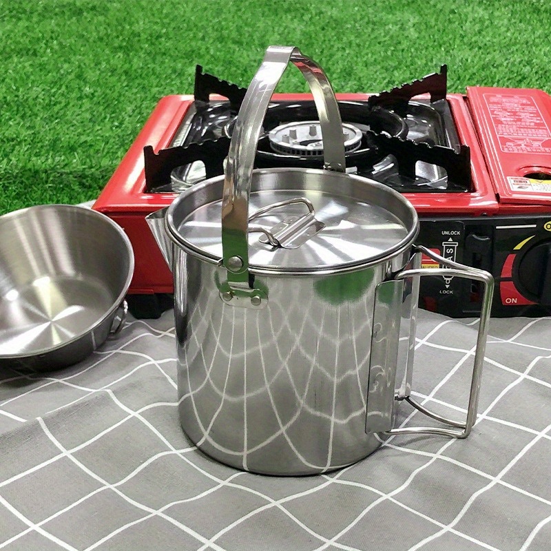 1PC Compact and Portable 1.2L  - огляд і ціна Camping Cooking Set Stainless Steel