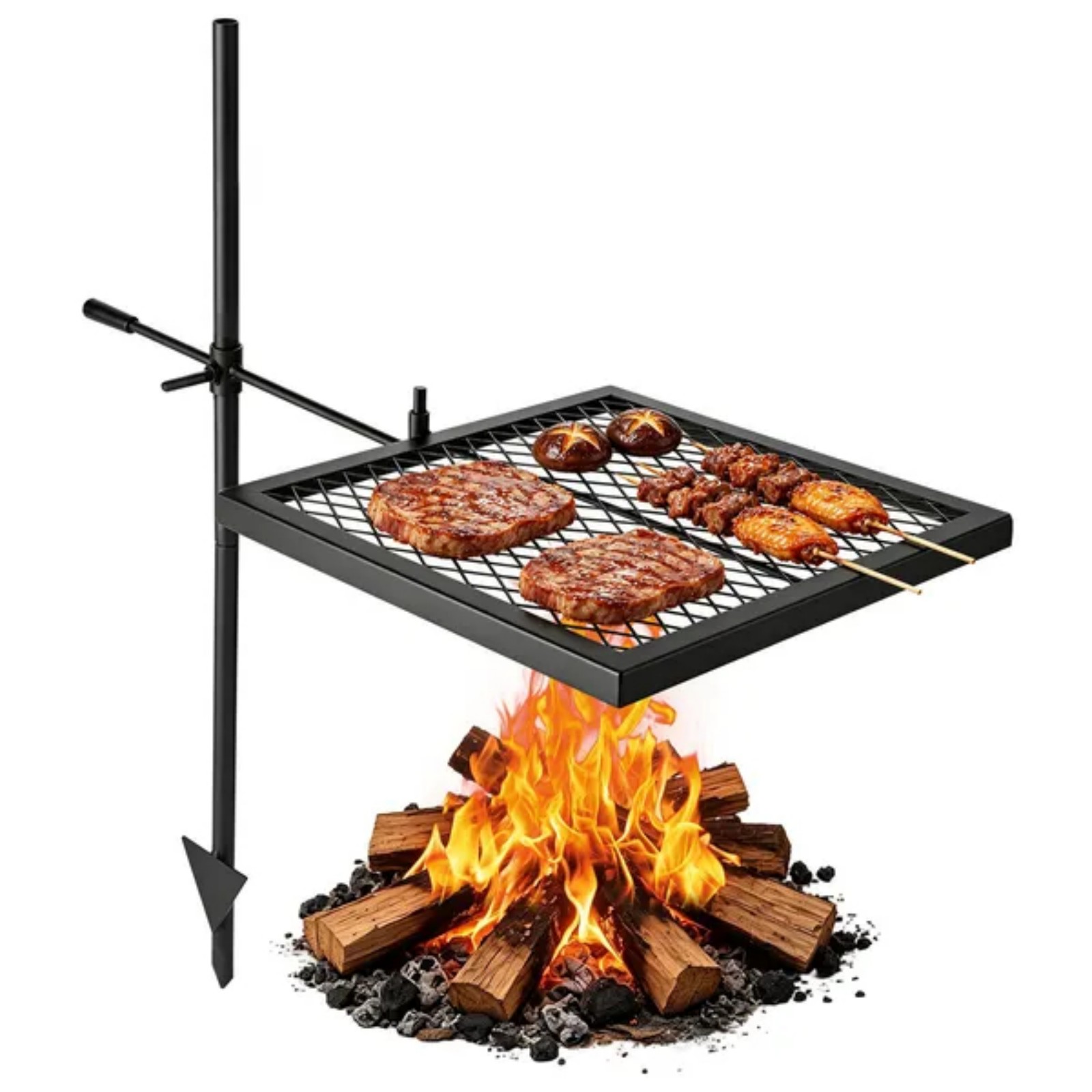 Heavy Duty Swivel Campfire Gri - огляд і ціна Camping Cooking Over Fire