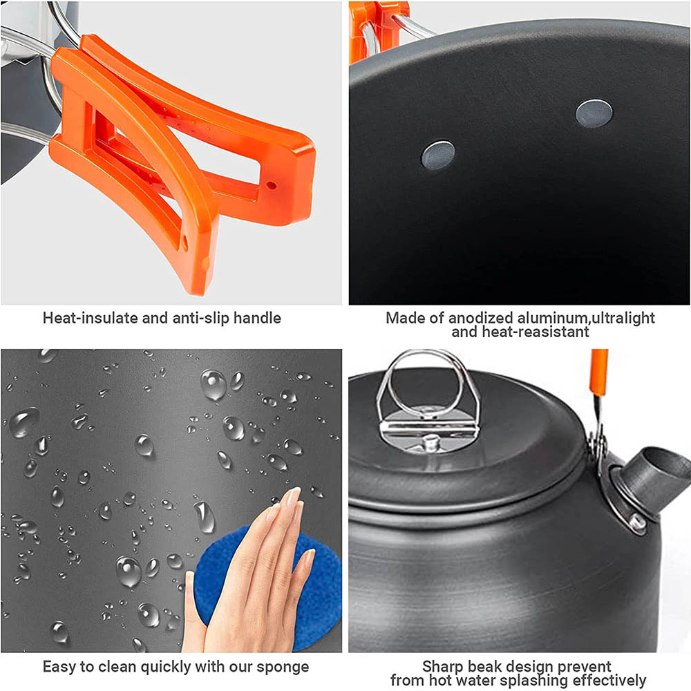1pcs/1set Camping Cookware Kit - огляд і ціна Camping Cooking Set Stainless Steel
