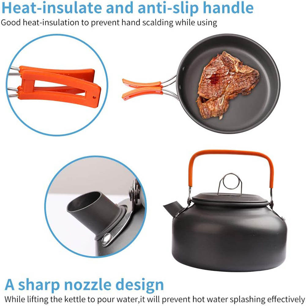 1pcs/1set Camping Cookware Kit - огляд і ціна Camping Cooking Set Stainless Steel