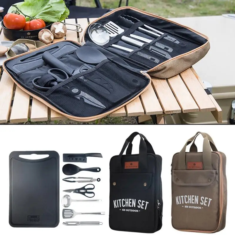 8pcs Camping Kitchen Cookware  - огляд і ціна Camping Cooking And Dining Set