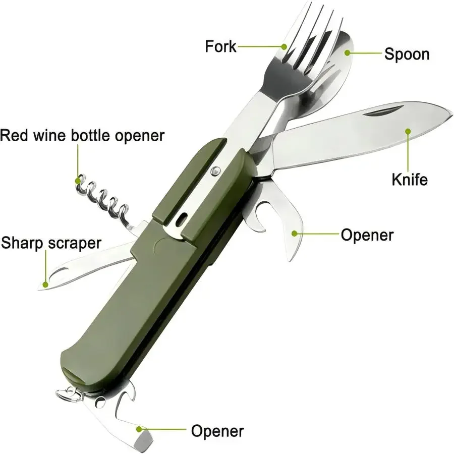 Camping Gear 5-in-1 Stainless  - огляд і ціна Camping Cooking Set Stainless Steel