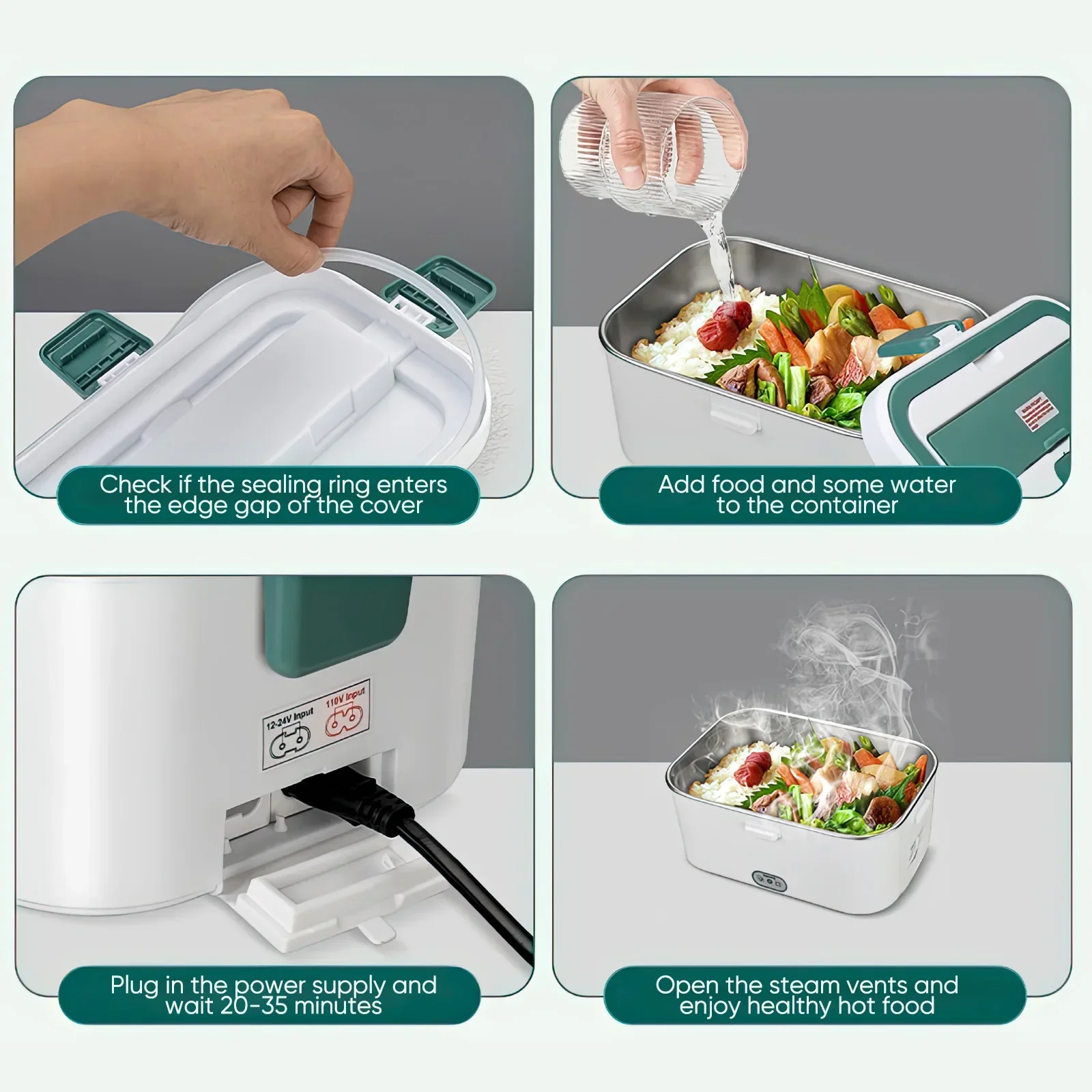 Electric Lunch Box Food Warmer - огляд і ціна Camping Cooking Electric