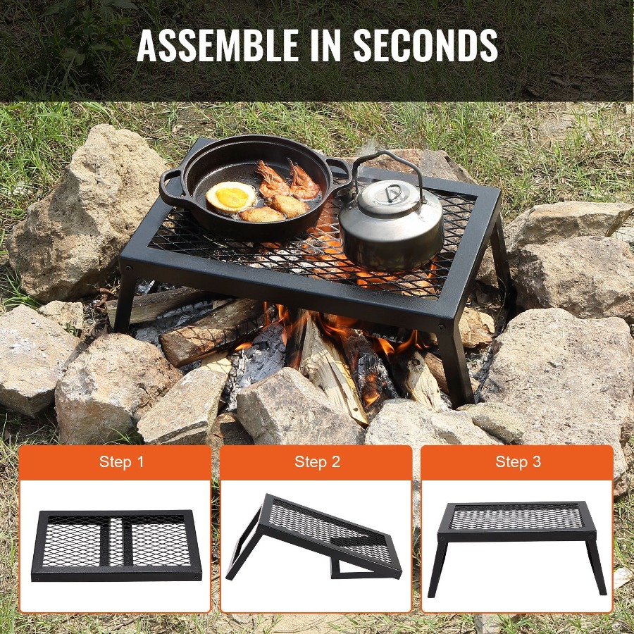 Folding Campfire Grill Heavy D - огляд і ціна Camping Cooking Over Fire