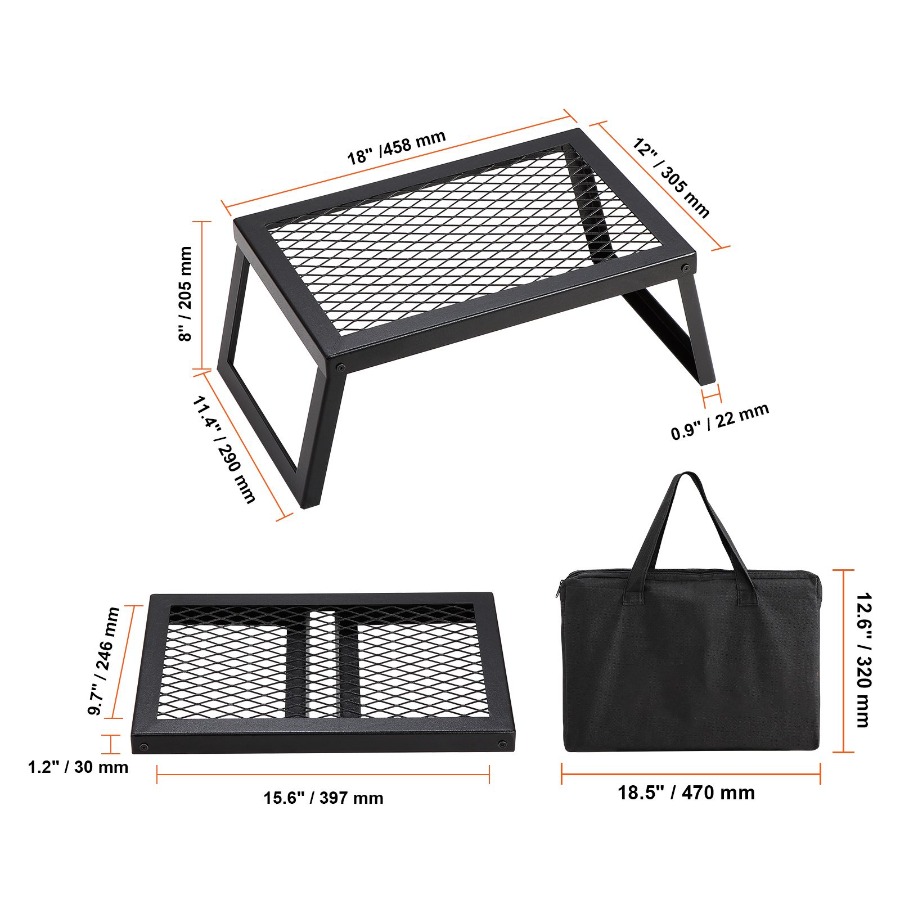 Folding Campfire Grill Heavy D - огляд і ціна Camping Cooking Over Fire