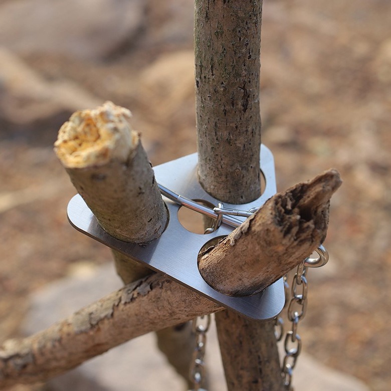 Stainless Steel Camping Tripod - огляд і ціна Camping Cooking Set Stainless Steel
