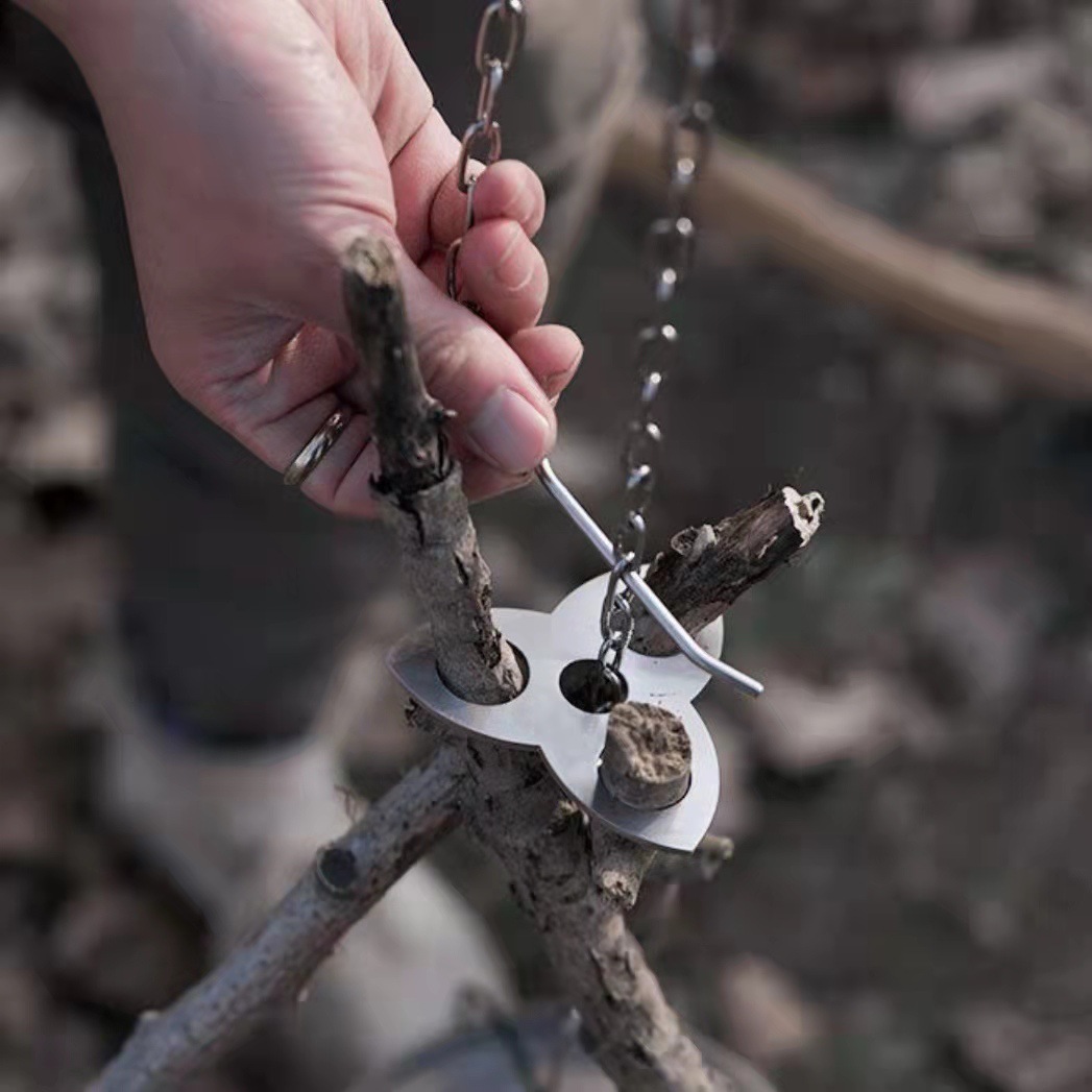 Stainless Steel Camping Tripod - огляд і ціна Camping Cooking Set Stainless Steel