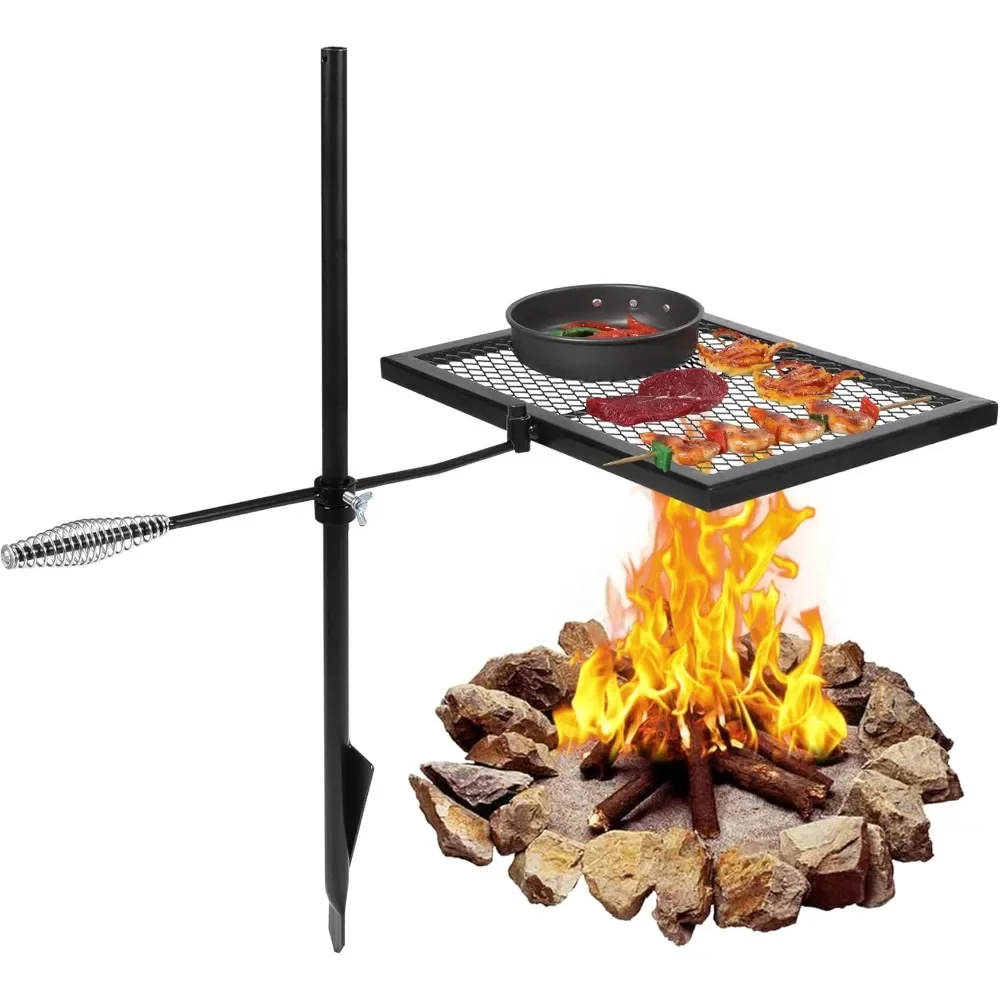 %a Swivel Campfire Grill Heavy - огляд і ціна Camping Cooking Over Fire