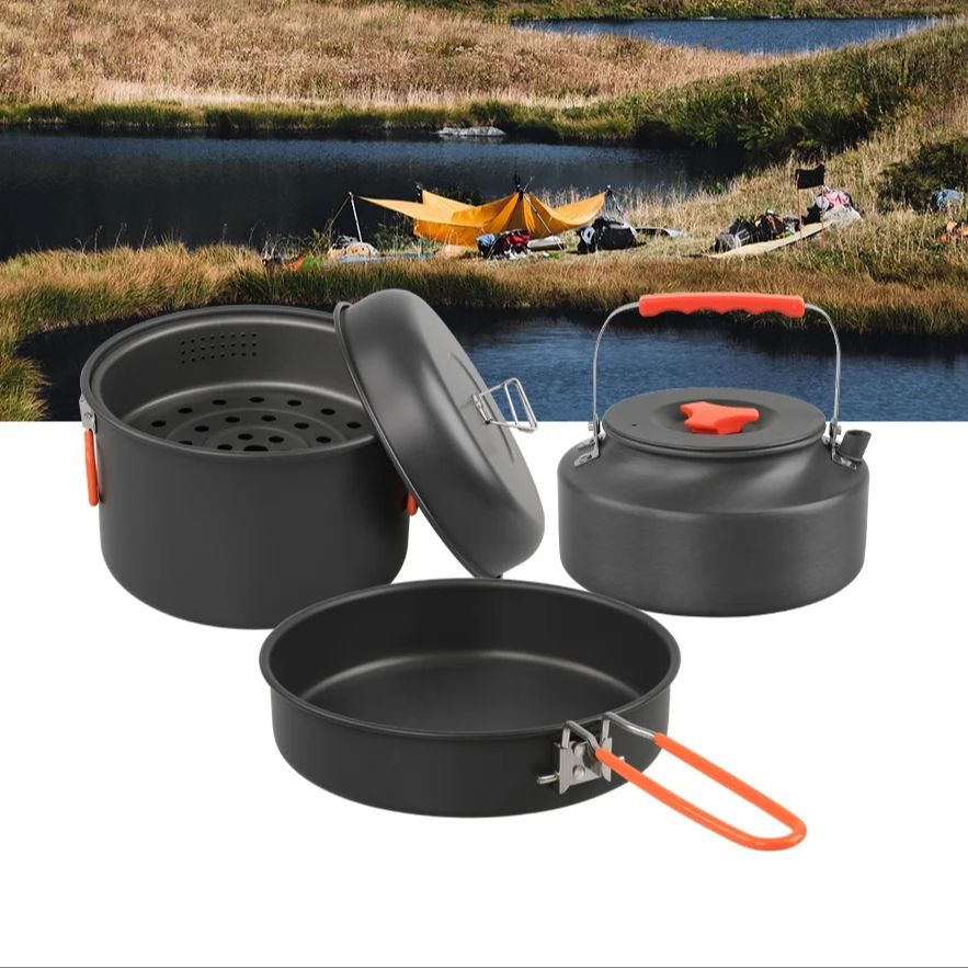 Outdoor Cookware Set Camping C - огляд і ціна Camping Cooking Kettle