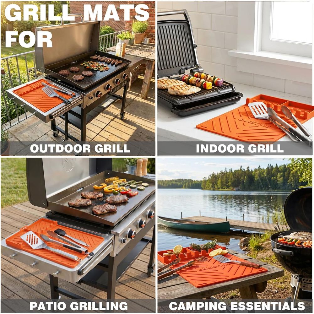 Silicone Grill Mats or Griddle - огляд і ціна Camping Cooking