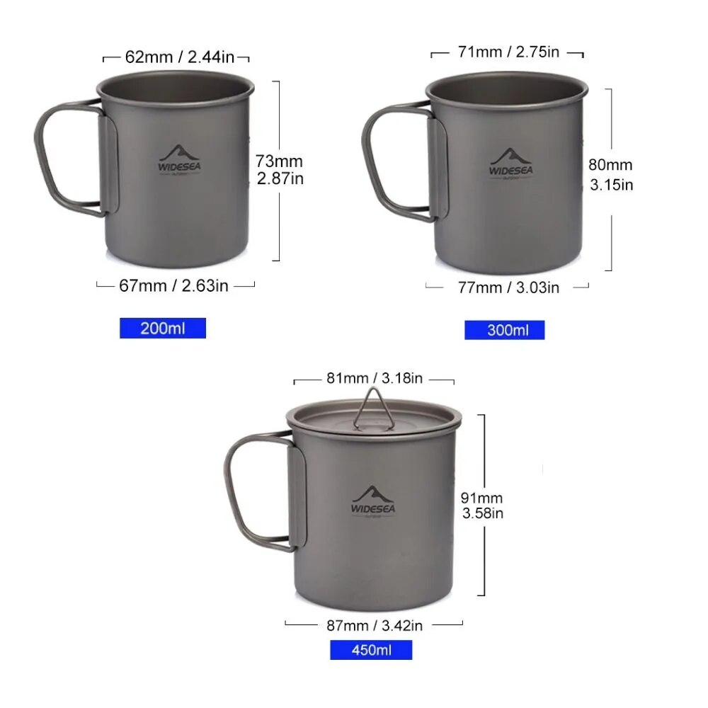 Widesea Camping Mug Titanium C - огляд і ціна Camping Cooking And Dining Set