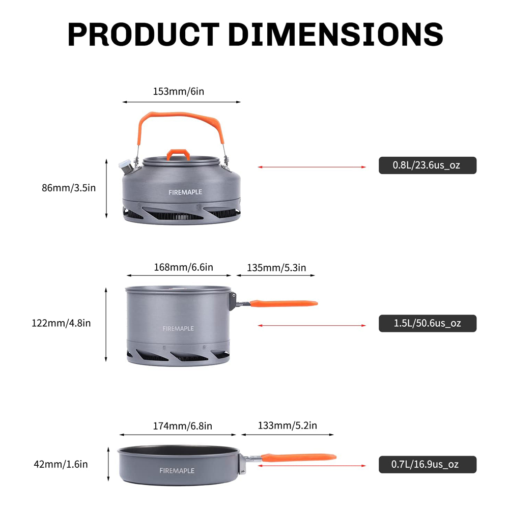 Fire Maple Camping Cookware Ut - огляд і ціна Camping Cooking Kettle