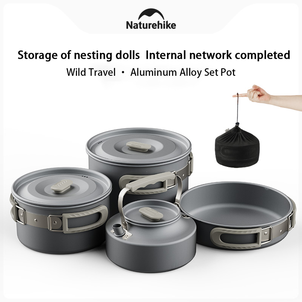 Naturehike Outdoor Pot Set,Cam - огляд і ціна Camping Cooking Set Stainless Steel