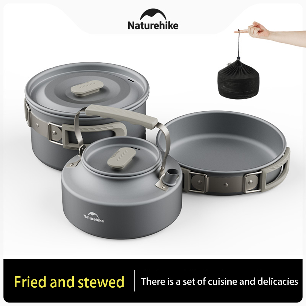 Naturehike Outdoor Pot Set,Cam - огляд і ціна Camping Cooking Set Stainless Steel