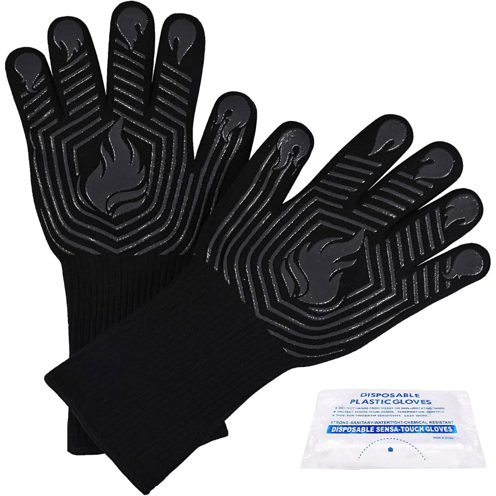 BBQ Gloves, 1472°F Heat Resist - огляд і ціна Camping Cooking