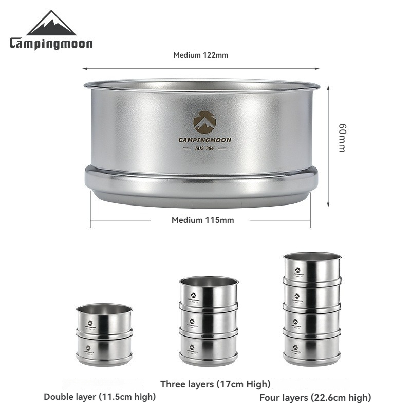 CAMPINGMOON Portatle Outdoor C - огляд і ціна Camping Cooking Set Stainless Steel