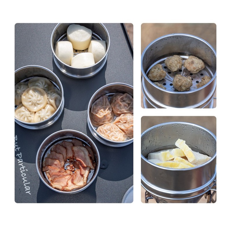 CAMPINGMOON Portatle Outdoor C - огляд і ціна Camping Cooking Set Stainless Steel